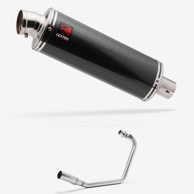 Lextek Carbon Fibre OP8C Matt Exhaust System 350mm