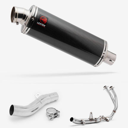 Lextek Carbon Fibre OP8C Matt Exhaust System 350mm