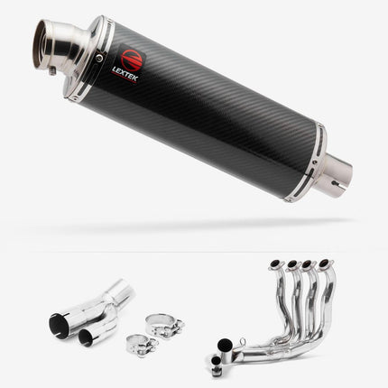 Lextek Carbon Fibre OP8C Matt Exhaust System 350mm for BMW S1000R 2017-2020