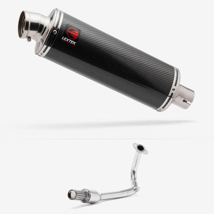 Lextek Carbon Fibre OP8C Full Exhaust System for Lexmoto Echo 50 (17-24)