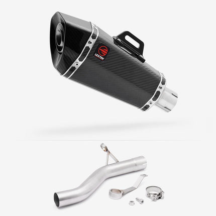 Lextek Carbon Fibre XP8C 210mm Exhaust with Link Pipe for BMW F900 R/XR 2020-2026