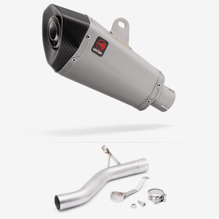 Lextek Matt Stainless Steel XP10 210mm Exhaust with Link Pipe for BMW F900 R/XR 2020-2026