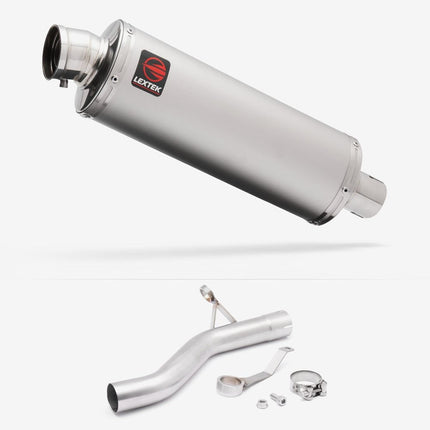 Lextek Matt Stainless Steel OP1 350mm Exhaust with Link Pipe for BMW F900 R/XR 2020-2026