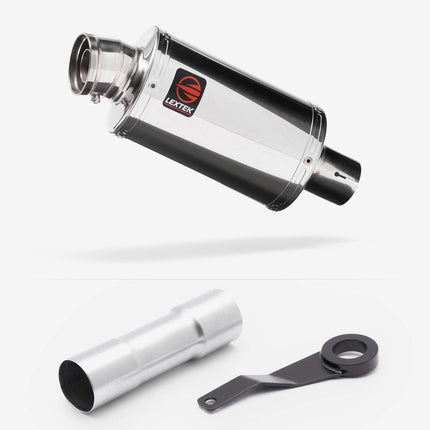 Lextek Polished Stainless Steel OP4 200mm Exhaust System for Benelli TRK 702 X