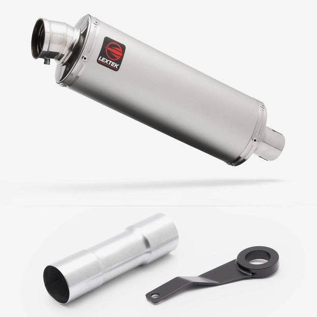 Lextek Matt Stainless Steel OP1 350mm Exhaust with Link Pipe for Benelli TRK 702 X