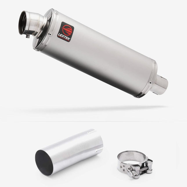 Lextek Matt Stainless Steel OP1 350mm Exhaust with Link Pipe