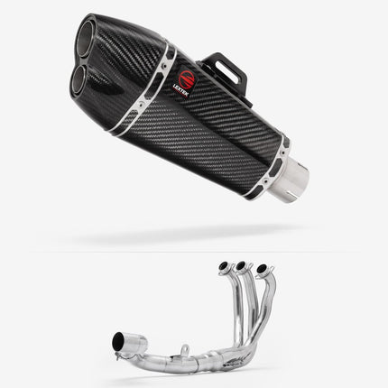 Lextek Carbon Fibre XP13C 210mm Exhaust System for Yamaha Tracer 9 GT 2021-2024