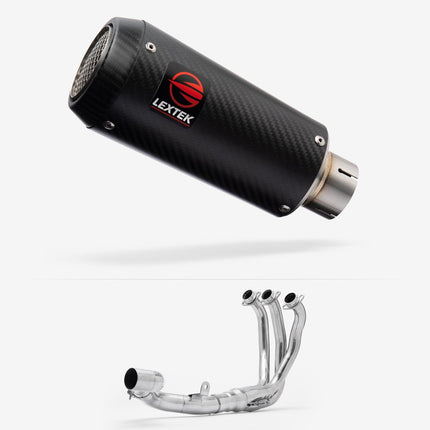Lextek Carbon Fibre CP9C 180mm Exhaust System for Yamaha Tracer 9 GT 2021-2024