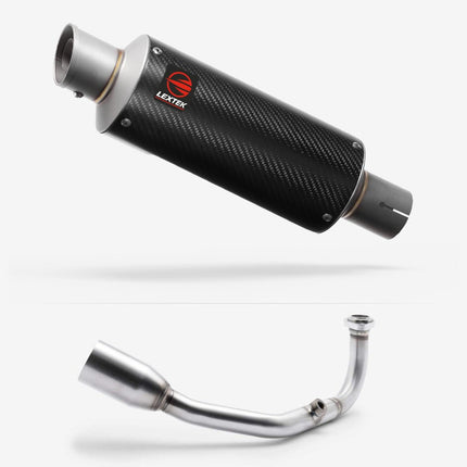 Lextek Carbon Fibre GP8C 240mm Exhaust System for Lexmoto Aura 2021-2024
