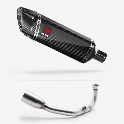 Lextek Carbon Fibre SP9C 300mm Exhaust System for Lexmoto Aura 2021-2024