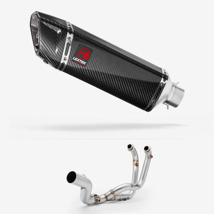 Lextek Carbon Fibre ST6C 300mm Exhaust System for Aprilia RS660 2021-2023