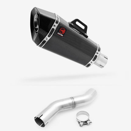 Lextek Carbon Fibre XP8C 210mm Exhaust with Link pipe for Honda CBR 500 R 2025