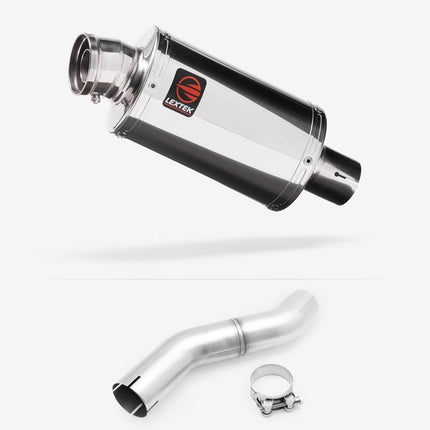 Lextek Polished Stainless Steel OP4 200mm Exhaust with Link pipe for Honda CBR 500 R 2025