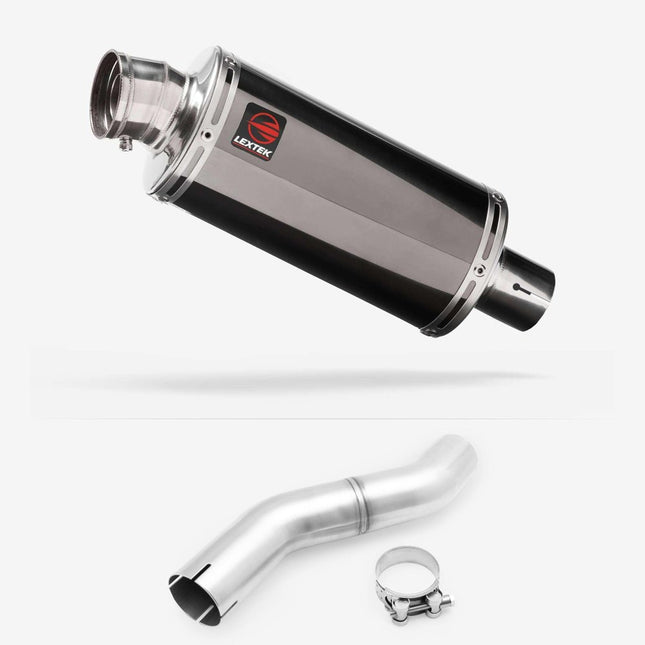 Lextek Smoked Stainless Steel OP16 250mm Exhaust with Link pipe for Honda CBR 500 R 2025
