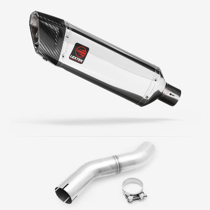 Lextek Polished Stainless Steel SP4 300mm Exhaust with Link pipe for Honda CBR 500 R 2025
