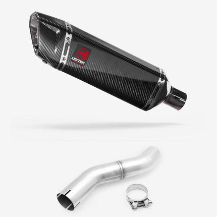 Lextek Carbon Fibre SP9C 300mm Exhaust with Link pipe for Honda CBR 500 R 2025