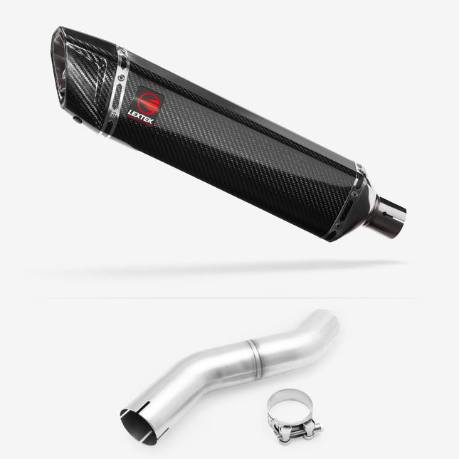 Lextek Carbon Fibre SP7C 400mm Exhaust with Link pipe for Honda CBR 500 R 2025