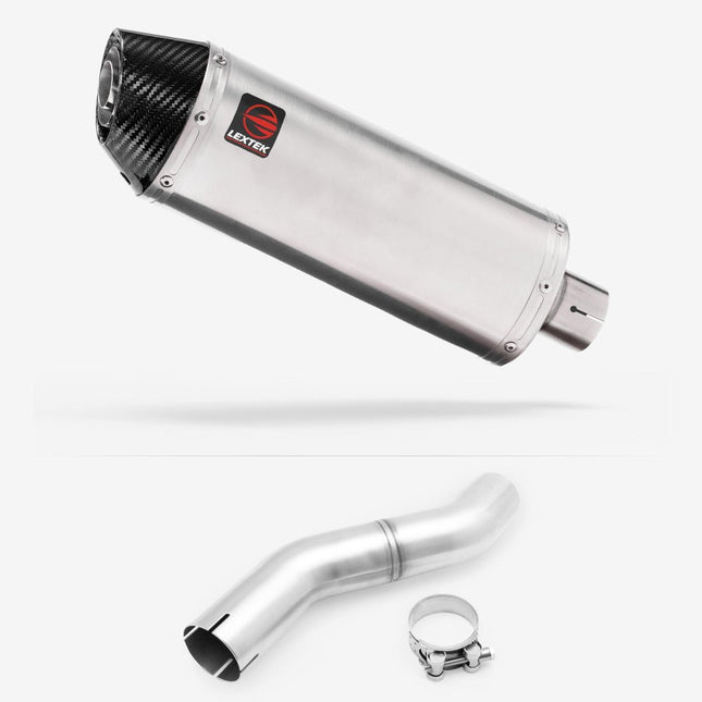 Lextek Brushed Stainless Steel RP2 300mm Exhaust with Link pipe for Honda CBR 500 R 2025