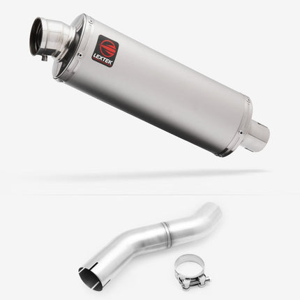 Lextek Matt Stainless Steel OP1 350mm Exhaust with Link pipe for Honda CBR 500 R 2025