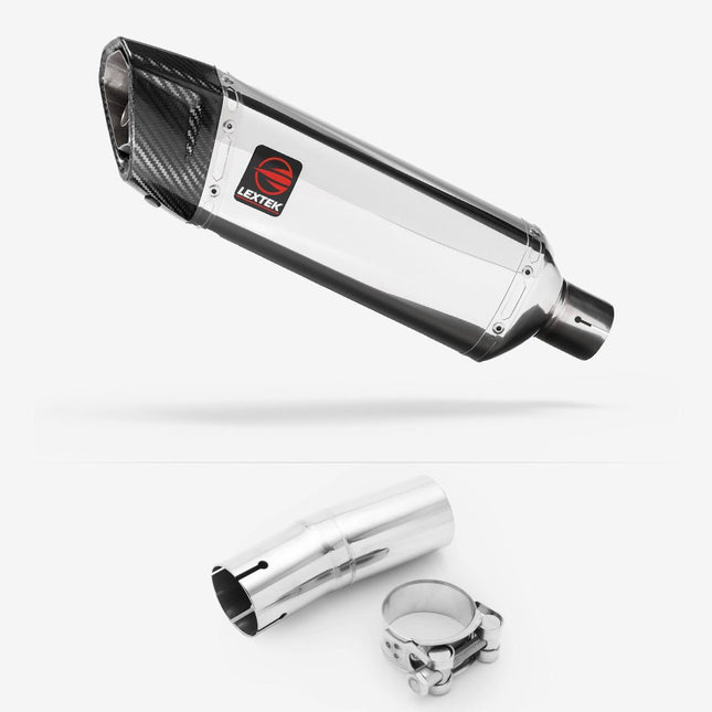Lextek Polished Stainless Steel SP4 for Triumph Tiger 900 Gt Pro 2020-2026