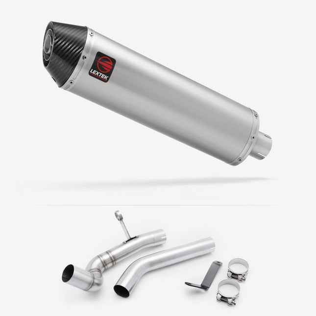 Lextek Matt Stainless Steel RP1GL 400mm with Link Pipe for BMW F 750 GS 2018-2024