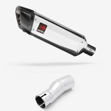 Lextek Polished Stainless Steel SP4 with Link Pipe for Cf moto 450 MT (23-26)
