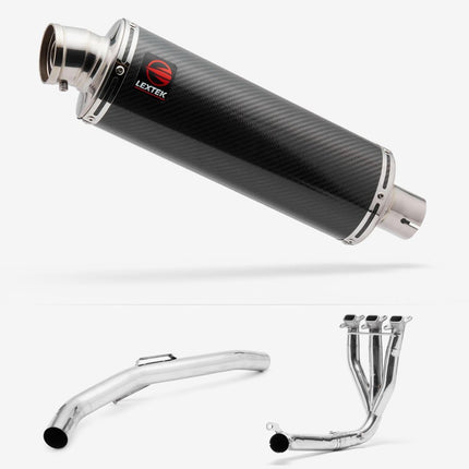 Lextek Carbon Fibre Carbon Fibre OP8C 350mm Exhaust System for Triumph Tiger 1200 (12-21)