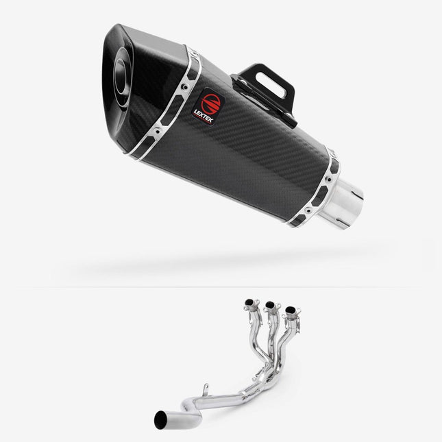 Lextek Carbon Fibre XP8C 210mm Exhaust System for Triumph Daytona 660 2024-2026
