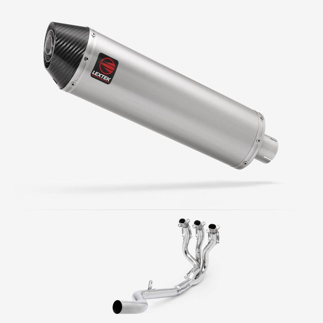 Lextek Matt Stainless Steel RP1GL 400mm Exhaust System for Triumph Daytona 660 2024-2026