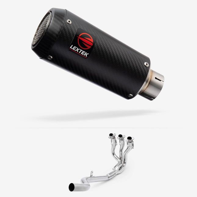 Lextek Carbon Fibre CP9C 180mm Exhaust System for Triumph Daytona 660 2024-2026
