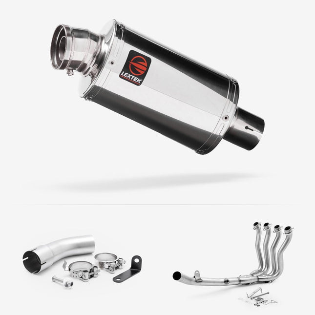 Lextek Chrome Stainless Steel OP4 200mm Full system for Suzuki GSX-S 1000 GT/GX 2021-2026