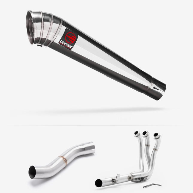 Lextek Stainless Steel MP4 300mm High Level Full system for Yamaha MT-09 2024-2026
