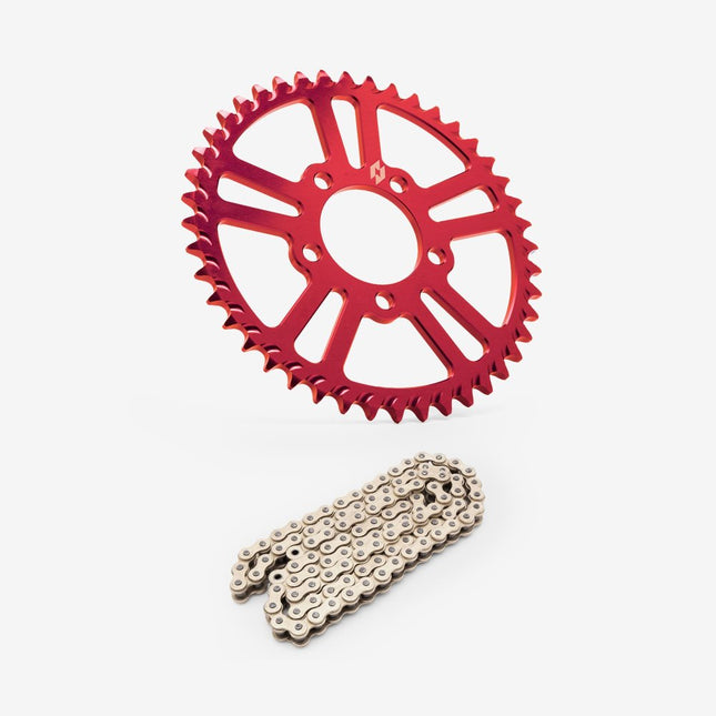 Red Chain and Sprocket Kit 420-106 Links 44T for TL4000