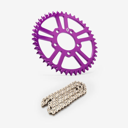 Purple Chain and Sprocket Kit 420-106 Links 44T for TL4000
