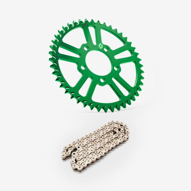 Green Chain and Sprocket Kit 420-106 Links 44T for TL4000