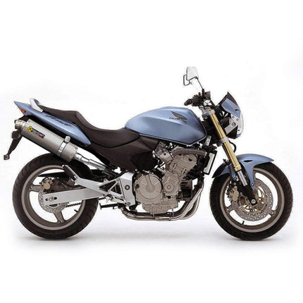 Lextek Matt Stainless Steel OP1 350mm Exhaust with Link Pipe for Honda CB600 Hornet (98-02)
