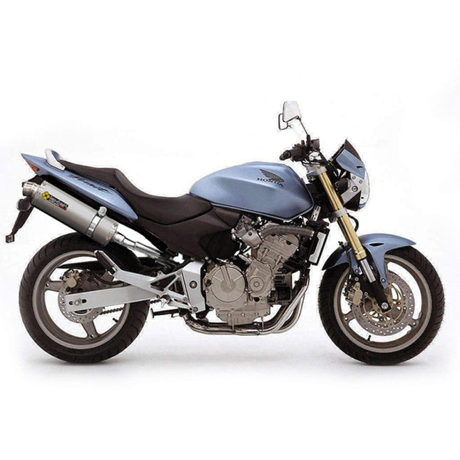 Lextek Matt Stainless Steel OP1 350mm Exhaust with Link Pipe for Honda CB600 Hornet (98-02)