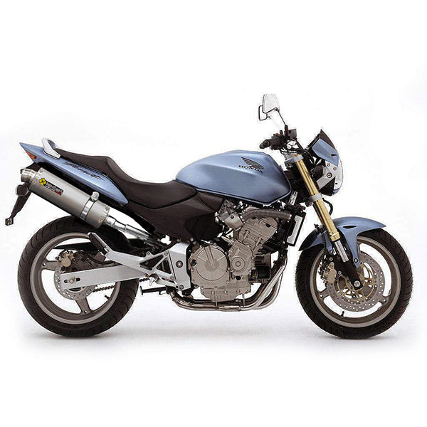 Lextek OP1 Matt S/Steel Exhaust 350mm with Link Pipe for Honda CB600 Hornet (98-02)