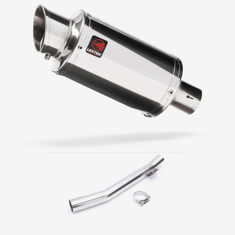 Lextek YP4 S/Steel Stubby Exhaust 200mm with Link Pipe for Suzuki GSF 600 Bandit (95-06)
