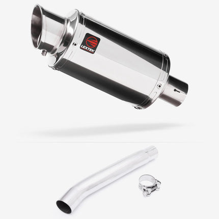Lextek Stainless Steel YP4 Stubby Exhaust 200mm with Link Pipe for Suzuki GSXR 1000 (01-06)