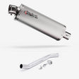 Lextek OP1 Matt S/Steel Exhaust 350mm High Level with Link Pipe for Suzuki GSXR 600/750 (06-07)