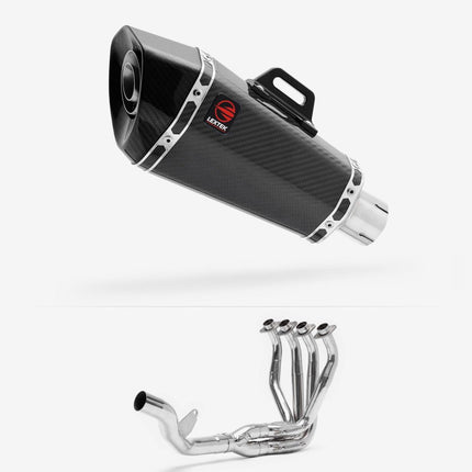 Lextek Carbon Fibre XP8C 210mm Single Sided Exhaust System for Kawasaki Z1000SX (10-19)
