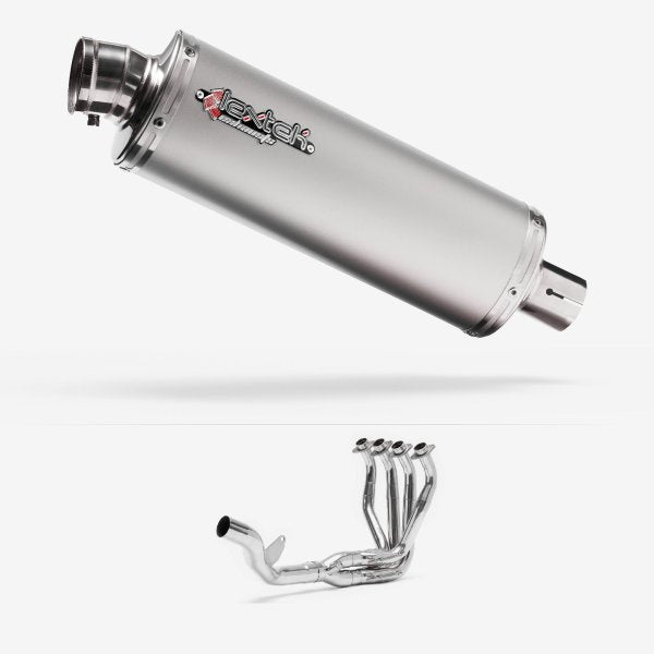 Lextek OP1 Matt S/Steel Exhaust System 350mm Single Sided for Kawasaki Z1000SX (10-19)