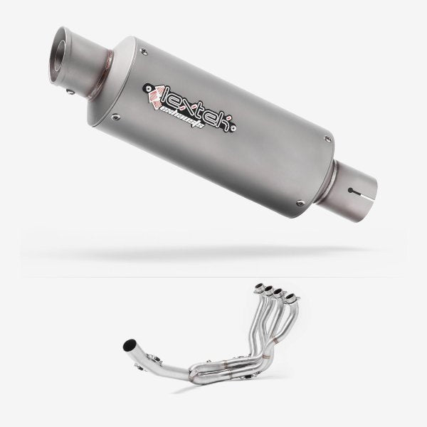 Lextek GP1 Matt S/Steel GP Stubby Exhaust System 240mm for Suzuki GSXR 1000 (17-