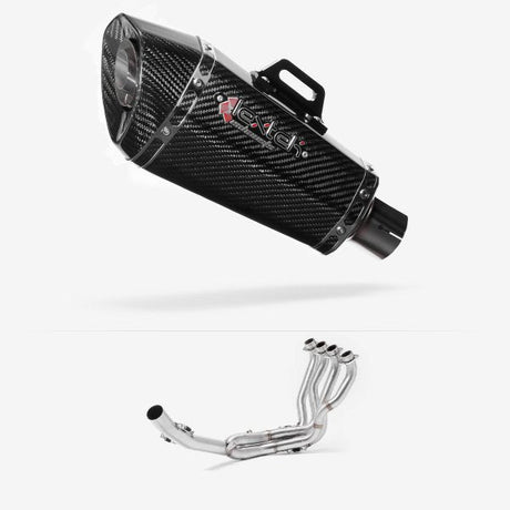 Lextek XP8C Carbon Fibre Exhaust System 210mm for Suzuki GSXR 1000 (17-