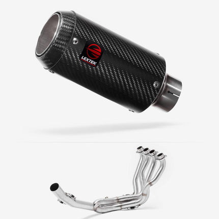 Lextek Carbon Fibre CP8C 150mm Exhaust System for Suzuki GSXR 1000 (17-24)