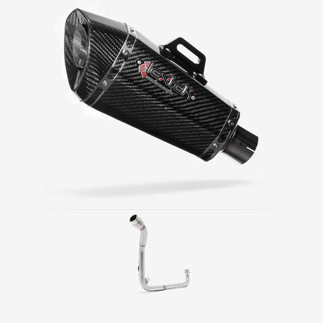 Lextek XP8C Carbon Fibre Exhaust System 210mm Single Underseat for Honda MSX Grom 125 (13-16)