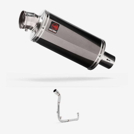 Lextek OP16 Dark Tint Stainless Exhaust System 250mm Single Underseat