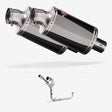 Lextek OP15 Dark Tint Stainless Exhaust System 200mm Twin Underseat for Honda MSX Grom 125 (13-16)