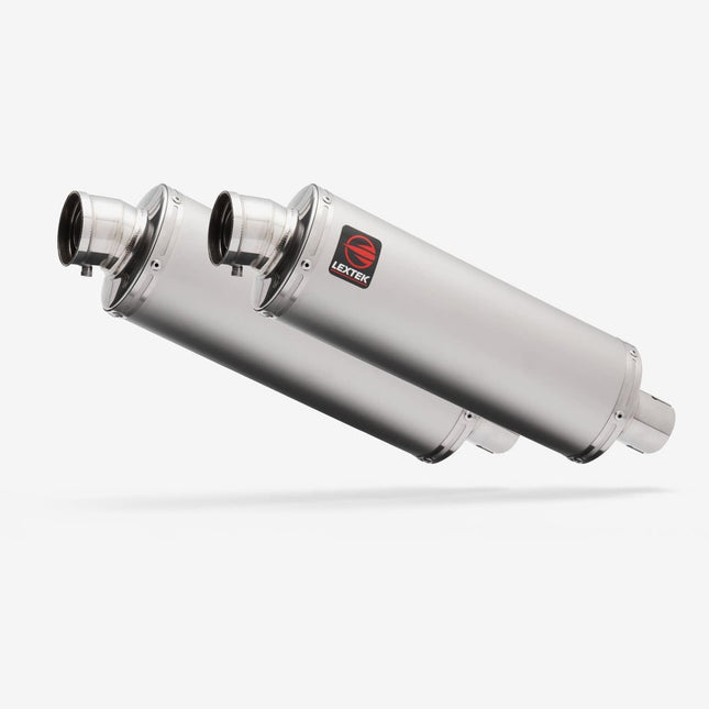 Lextek 2 x Matt Stainless Steel OP1 350mm Exhaust Silencer